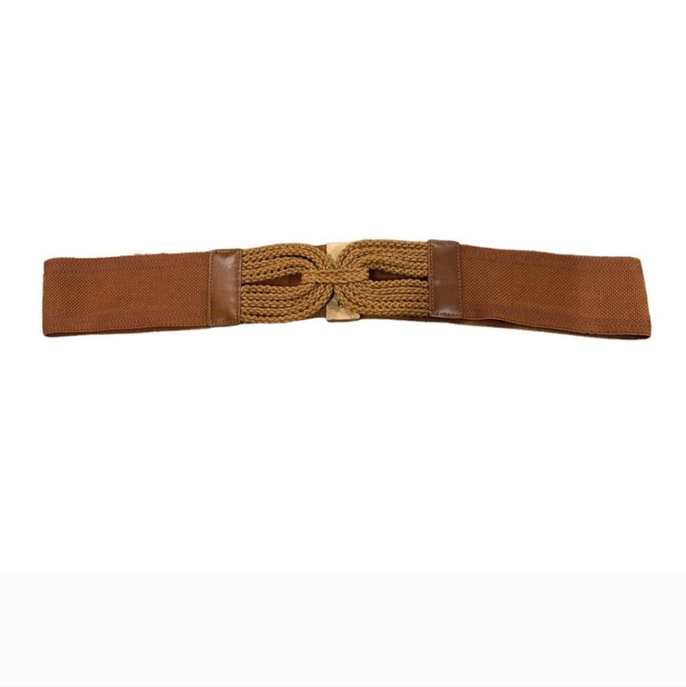 Snap Stretch Rope‎ Belt Women’s Size 2X Brown